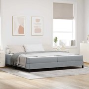 vidaXL Cama Box com colchão Cinzento-claro 200 x 200 cm tecido