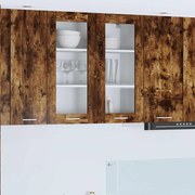 vidaXL Armário suspenso com porta Carvalho Defumado 80 x 31 x 80 cm