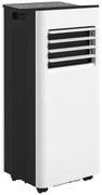 HOMCOM Ar Condicionado Portátil 3 em 1 9000 BTU Arrefecedor Ventoinha Desumidificador 24,1 L/Dia com 2 Velocidades 25m² Branco