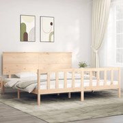 vidaXL Cama sem colchão 200x200 cm madeira de pinho maciça