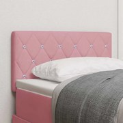 vidaXL Cabeceira de Veludo Argyle com cabeceira Rosa 80 cm Veludo