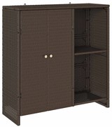 vidaXL Armário de arrumação com porta Castanho 100 x 36 x 102 cm Vime