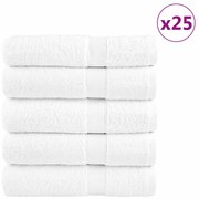 vidaXL Toalhas de banho premium SOLUND 25pcs 100x150cm 600 gsm branco