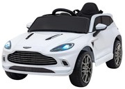 Carro elétrico para Crianças 12V 4x4 Aston Martin DBX Rodas de EVA, Assento de couro Branco