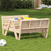 vidaXL Mesa de piquenique para crianças 88x122x58 cm pinho maciço