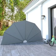 vidaXL Toldo lateral dobrável para terraço 160 cm cinzento