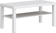HOMCOM Mesa de Centro Mesa de Café para Sala com Prateleira Aberta Tampo Grosso para Sala Escritório 90x45x44,5 cm Branco | Aosom Portugal