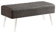 Banco Vina – Branco/Antracite – 90x39x40 cm