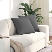 vidaXL Travesseiros de Sofá 2 pcs Cinza Escuro 50 x 50 cm tecido