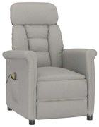 vidaXL Cadeira de massagem Cinzento-claro 70.5 x 96.5 x 95 cm