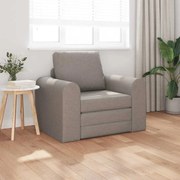 vidaXL Sofá Cama de Piso 2-em-1 Taupe 98x71x83 cm Tecido
