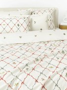 Capa de edredão reversível em percal de algodão com padrão de inverno Twigs