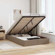 vidaXL Estrutura de cama otomana sem colchão cappucino 120x190 cm