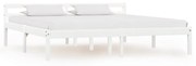 vidaXL Estrutura de cama 160x200 cm madeira pinho maciço branco