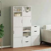vidaXL Móveis de apoio 5 pcs ODDA pinho de madeira maciça branco