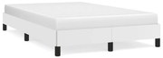 vidaXL Estrutura de cama sem colchão 120x190cm couro do falso branco