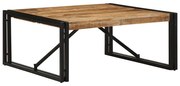 vidaXL Mesa de centro 80x80x35 cm madeira de mangueira áspera maciça