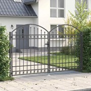 vidaXL Portão de Cerca Outros Cinzeto 300 x 175 cm Aço