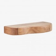 Estante De Parede Com Arrumação Em Madeira De Acácia Nireimi ↔︎ 60 Cm - Sklum