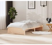 vidaXL Estrutura de cama 100x200 cm madeira maciça branco