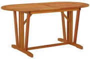 vidaXL Mesa de jardim 160x85x75 cm madeira de eucalipto maciça