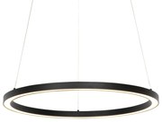 Candeeiro suspenso inteligente preto 60 cm com LED e RGBW - Girello Design