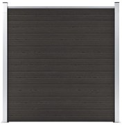 vidaXL Painel de vedação WPC 180x186 cm preto