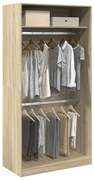 vidaXL Roupeiro 100x50x200 cm contraplacado carvalho sonoma