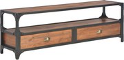 vidaXL Móvel de TV com 2 gavetas 120x30x40 cm madeira pinho maciço