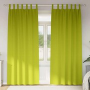 vidaXL Cortinas com cortinas 2 pcs Verde maçã 260 x 140 cm Poliéster