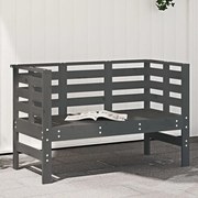 vidaXL Banco de jardim 111,5x53x71 cm madeira de pinho maciça cinzento