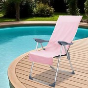 vidaXL Toalhas para Cadeiras Exteriores 2 pcs Rosa 130 x 60 cm