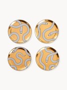 Bases para copos em porcelana com ouro Eden, conjunto de 4