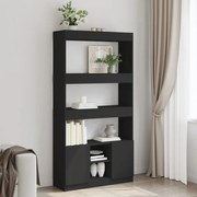 vidaXL Armário alto 92x33x180 cm derivados de madeira preto
