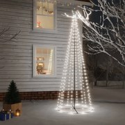 vidaXL Árvore de Natal em cone 310 luzes LED 100x300 cm branco frio