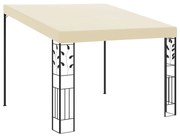 vidaXL Gazebo de parede 3x3x2,5 m creme