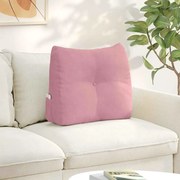 vidaXL Travesseiro para Costas Rosa 60 x 24 x 50 cm Veludo
