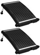 vidaXL Painéis de aquecimento solar curvos p/ piscina 2 pcs 72,5x46 cm