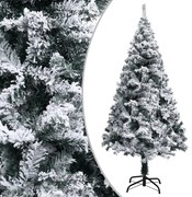 vidaXL Árvore de Natal artificial c/ flocos de neve 120 cm PVC verde