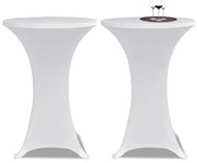 Toalha de Mesa elástica Ø70, Branca / 2 peças