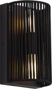 Candeeiro de parede Japandi preto com corda IP44 - Jayla