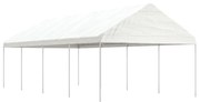 vidaXL Gazebo com telhado 8,92x4,08x3,22 m polietileno branco