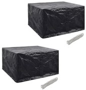 Conjunto capas p/ mobiliário jardim 2 pcs 8 ilhós 172x113 cm