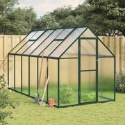 vidaXL Estufa com estrutura base 334x169x195 cm alumínio verde