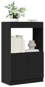 vidaXL Armário alto 63x33x100 cm derivados de madeira preto