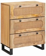 vidaXL Buffet Castanho 60 x 33 x 75 cm Madeira de manga maciça