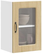 vidaXL Armário de parede de cozinha porta vidro Kalmar carvalho sonoma
