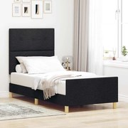 Cama vidaXL Preta 80x200 cm em Tecido
