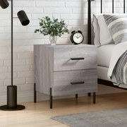 vidaXL Mesa cabeceira 40x35x47,5 cm derivados madeira sonoma cinza