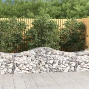 Cestos gabião arqueados 8 pcs 200x50x60/80 cm ferro galvanizado